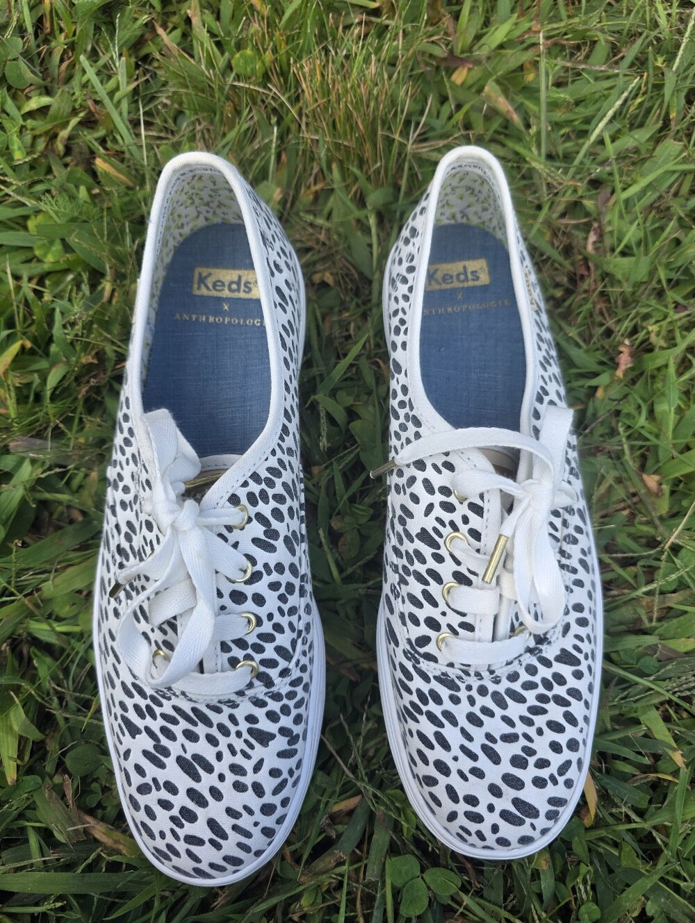 Keds x Anthropologie White And Black Spotted Sneakers Size 7